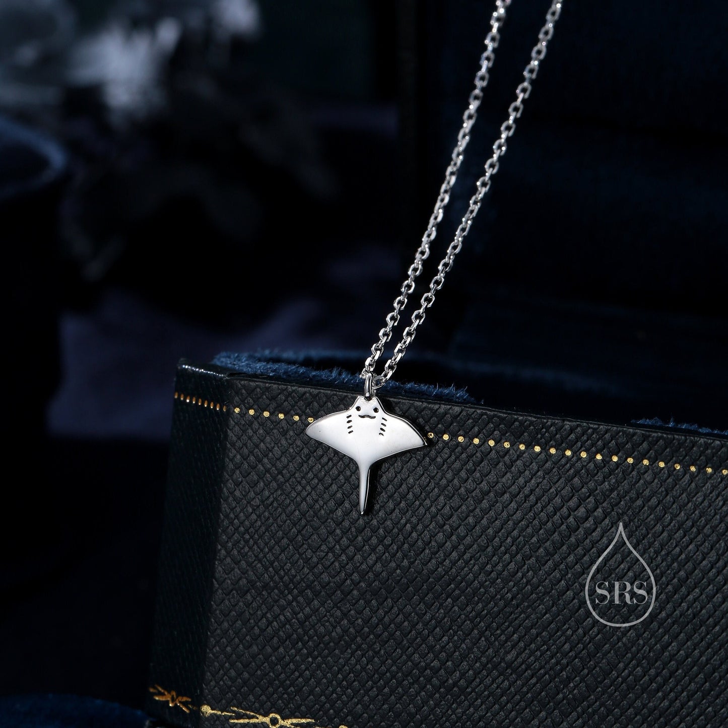 Mismatched Kawaii Hammerhead Shark and Manta Ray Stud Earrings in Sterling Silver, Silver or Gold or Rose Gold,  Asymmetric Fish Earrings, Bundle Available